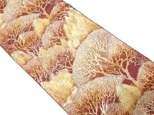 本場筑前博多　樹木模様織り出し名古屋帯